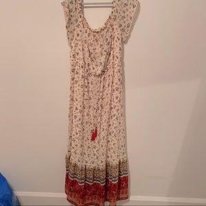 Off-the-shoulder Boho Dress